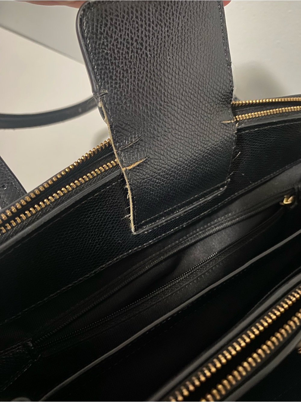 Coach Black Leather Turnlock Carryall Satchel Shoulder Bag - Picture 10 of 10